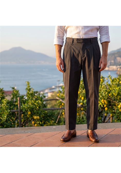 Paolo Pecora Milano Men's Double Pleat Stretch Trousers - Black 9000 PAOLO PECORA |  | B041 01999000